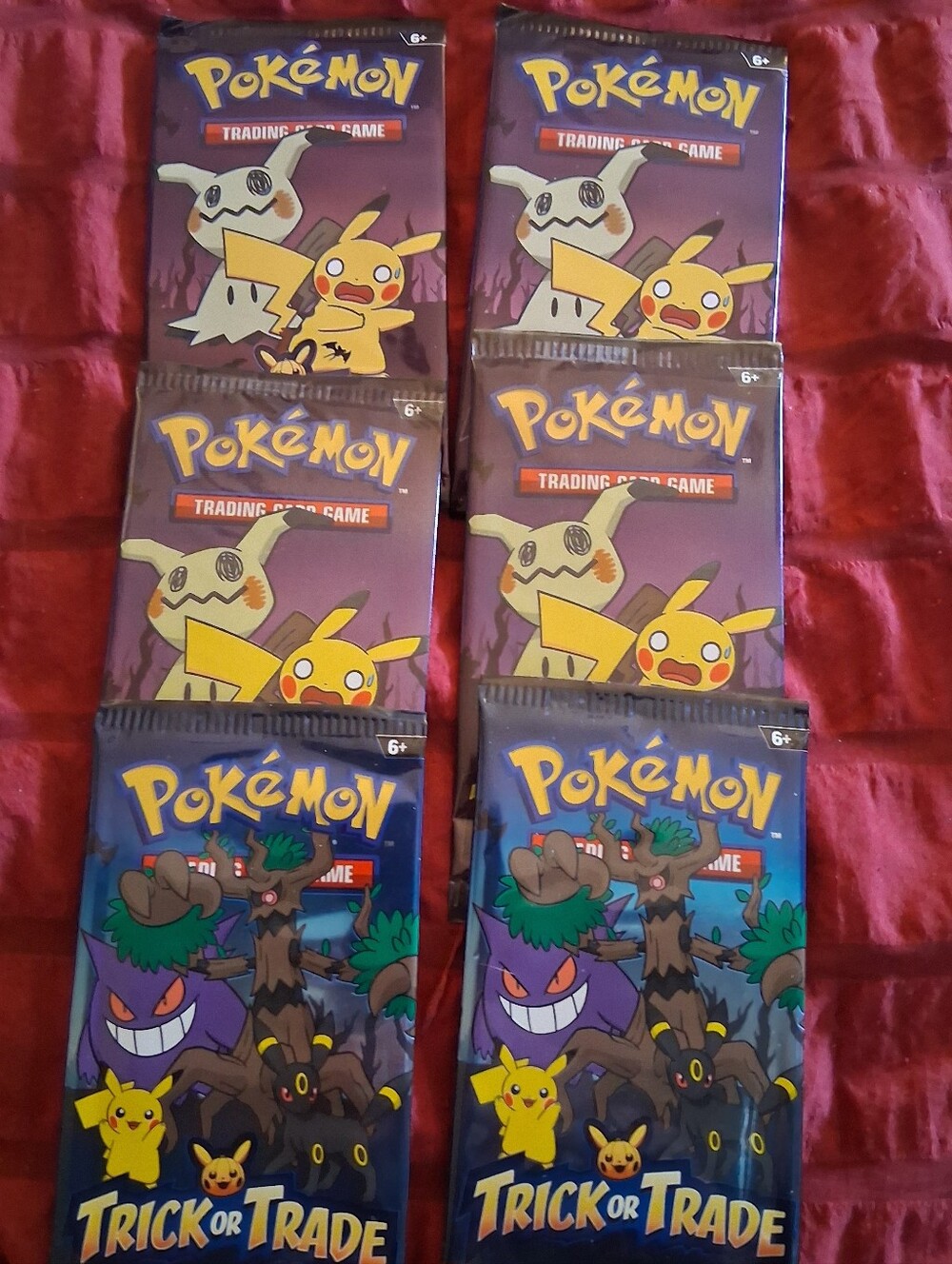Pokemon TCG: Halloween VARIATION BUNDLE (6 Packs) - 2024 & 2025 2 Error Packs